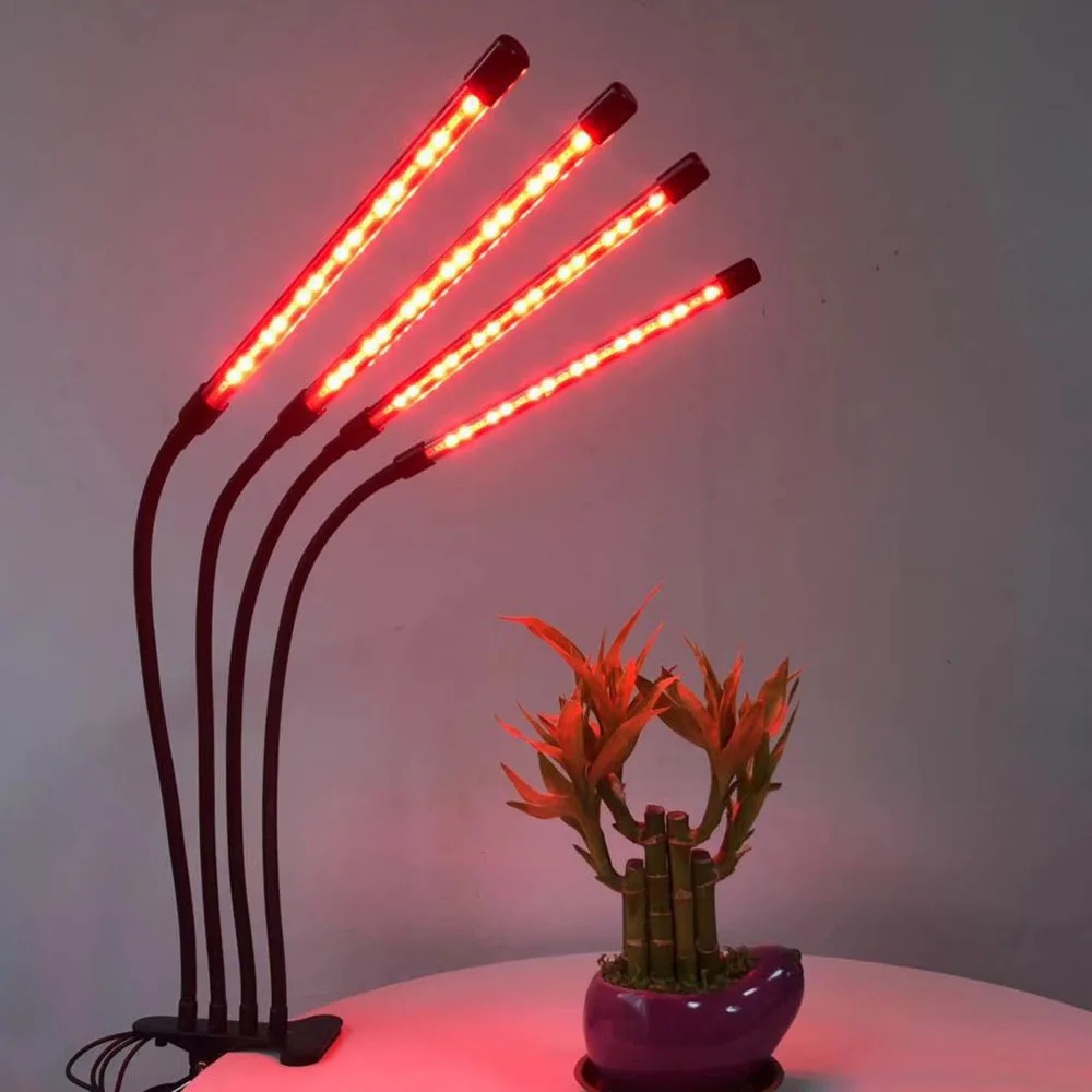 Led Лампа за отглеждане на растения USB 5V Фитолампа пълен спектър, фитолампа с контрол на времето за засаждане на растения, фитолампа за отглеждане на цветя в помещението