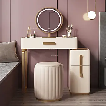 Италиански Творчески Скринове Шкаф за съхранение на Вградена Лампа Луксозно обзавеждане За Спални Дизайнерски Домакински Тоалетка с еркер