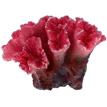 Декор на аквариум Корал, Изкуствени растения от червено полирезинового корал, Украшение на Ландшафта аквариум, Подводни растения
