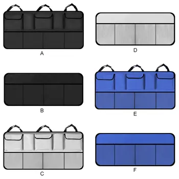 Чанта-органайзер за кола, чанта за багаж на гърба на облегалката на стола, чанта-органайзер от плат Оксфорд, заден багажник, чанта-органайзер от плат Оксфорд, актуализиран вид синьо
