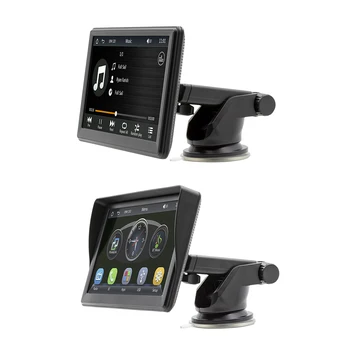 7-инчов мултимедиен плеър HD 1024P Безжичен Carplay Android Auto FM радио Сензорен екран MP5 плейър, съвместим с Bluetooth Mirrorlink