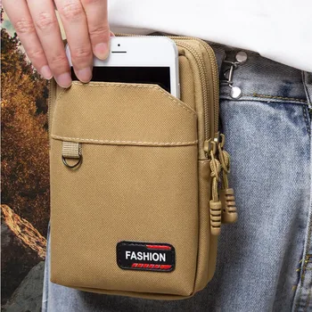 Нова Водоустойчив поясная чанта от плат Оксфорд, чанта за мобилен телефон, Мъжки колан, 6,5-инчовата чанта за бягане на открито, подарък за Катерене, обтегач