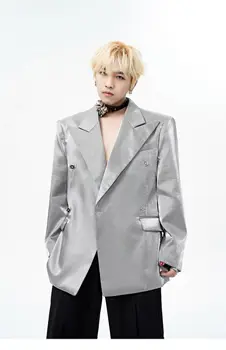 Модерен мъжки палта и якета yu0171, 2023, на подиума, Луксозен европейски дизайн, стил партита, мъжки дрехи