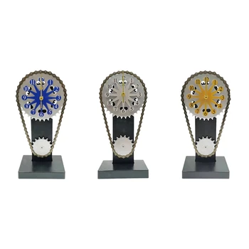 Бутикови бижута Въртящи се Верижни часовници Декоративни настолни часовници Механични Заводные стрелка Настолни часовници Син цвят