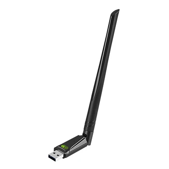 Двойна лента 2,4 Ghz И 5 Ghz USB Безжична мрежова карта Външна антена Безжичен ключ Мрежова карта Щепсела и да играе за вашия десктоп на лаптопа