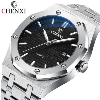 CURREN Модерен Мъжки часовник, Най-добрата марка за Луксозни Водоустойчиви Спортни мъжки часовници е От неръждаема Стомана, Военни ръчни часовници с автоматично дата