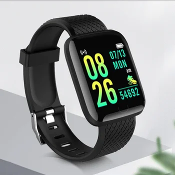 Смарт часовник с фитнес тракера Smartwatch 116 Plus, монитор на сърдечната честота, водоустойчив спортен часовник за Android, IOS, мъжки и женски 2023