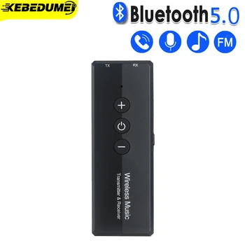 2 в 1 Предавател-приемник, Bluetooth 5,0 3,5 мм Жак, AUX, стереомузыкальный безжичен аудиоадаптер за телевизор, КОМПЮТЪР, кола с бутон за управление