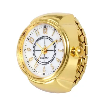 Творчески Кварцов Аналогов часовник с малък Циферблат, Пръстен за жени, Мъже Двойка пръстени, Часовници пръст Anillos Mujer Hombre Bague Femme Bijoux