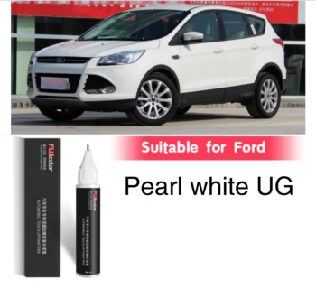 Ремонт на боята от надраскване Подходящ за Ford Pearl White UG Platinum Diamond VJ Elegant White 5BWG BWGA бяла боя за ретуш