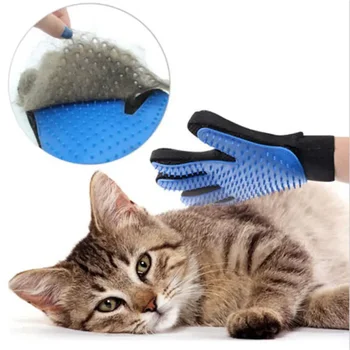 Силиконова Ръкавица за грижа за домашни любимци, средство за премахване на коса, Четка за зъби за котки, Аксесоари за кучета, кучета и котки