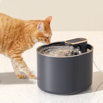 Автоматично Чешма за вода за котки обем 3 л с led подсветка, Безшумен USB-шише за вода за котки, Електрически Тъпо Чешма за пиене на домашни любимци