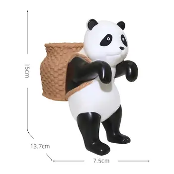 Подвесная статуетка на животното Панда с кошница за съхранение на Животни, Закачалки за тенджери, украса за аквариум, саксия, Поляна, Балкон, вътрешен двор