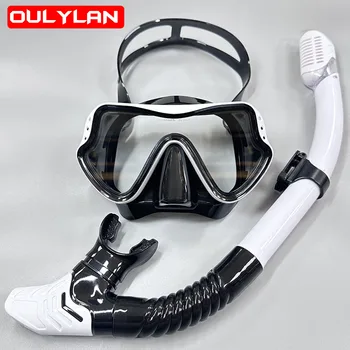 Oulylan Нова Професионална маска за гмуркане с шнорхел и очила за гмуркане, набор от дихателни тръби за гмуркане с шнорхел, Маска за гмуркане
