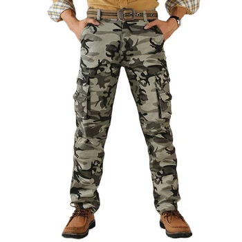 Тенденцията Мъжки панталони-карго 2023, Памучни Висококачествени Камуфляжные Джоггеры, Мъжки Военни Камуфляжные Армейските Модерен Мъжки панталони С джобове