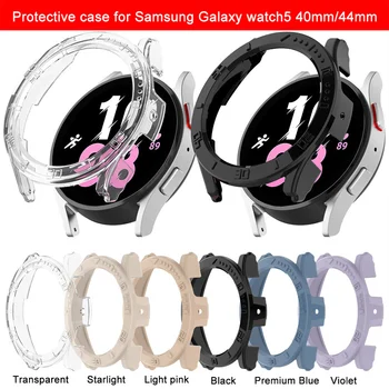 Нов Твърд Каркасный калъф с инкрустированным Пръстен За Samsung Galaxy Watch 5/Pro/4/Active 40 мм/44 мм За Watch5/4 Стъклена Защитно фолио за екрана