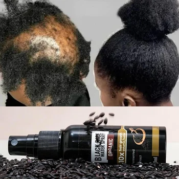Етерично масло за растежа на косата за черни жени Спрей с етерични масла Възстановява щети, Мекота, Бързо лечение, Предпазва от изтъняване, Сухота