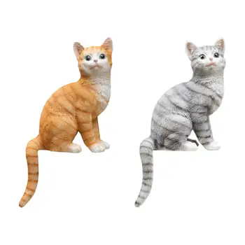 Сладки фигурки на котки, украса за работния плот, украса за антре, статуята на открито