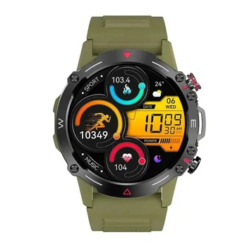 Смарт часовници HK87, Силни Мъжки Спортни Умни часовници на открито, AMOLED-екран, Bluetooth-предизвикателство, глас AI, фитнес тракер капацитет 410 ма