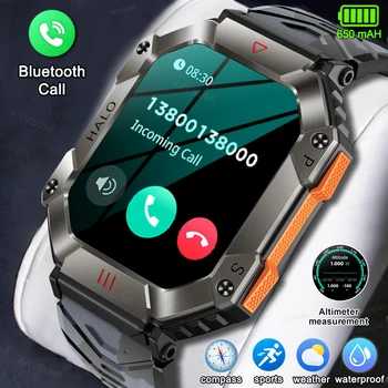 2023 Новите Смарт часовници с Bluetooth-разговори, гривна за проследяване на движение, Компас за фитнес на открито, Военни Смарт часовници с по-голяма батерия с Капацитет 650 mah