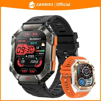 Canmixs Смарт часовници за мъже, Bluetooth-предизвикателство, Умен часовник, Компас, GPS-проследяване движението, Кардиомонитор, Спортни умни часовници за Android