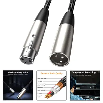 XLR Микрофон, кабел с найлон оплеткой XLR Тел за студийната запис динамика