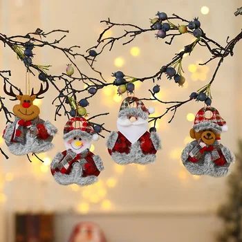 Нови Коледни декорации DIY Коледен подарък на Дядо Коледа, Снежен човек Елха Окачване Кукла се Мотае Украса За дома Ноел Натал честита Нова Година