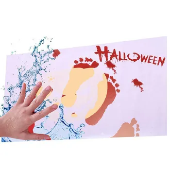 Подложка за вана на Хелоуин, което променя цвета на кръв, PCV, Нескользящие постелки за баня, Кървав отпечатък от пръст, Килим, за парти на Хелоуин, 40x70 см, Домашен декор