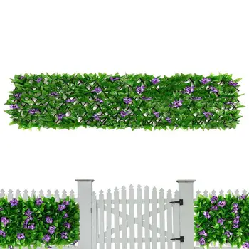 Разтегателен Ограда Изкуствена Зеленина, Цветя, Лоза, Зелен Венец От Бръшлян Голям Лист Уникален Вид За Украса На Стени Градина На Тераси