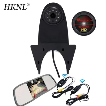 HKNL 18 мм, HD обектив Колата Огледало за Обратно виждане + 2,4 Ghz Безжична За Citroen Berlingo Jumper Нервен Немо Isuzu D-Max Dacia Стоп-сигнал