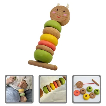 Робот блокове, играчка за връзване, образователни дървени играчки за деца, начинаещи кокошки, Забавен анимационен за деца
