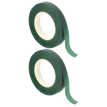 2 ролка досаден лента за опаковане на зелено стъбло в цветна опаковка Инструмент за определяне на цветовете Хартиени букетные опаковки 