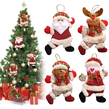 Коледна украса на Подарък от Дядо Коледа, Снежен човек играчка Кукла Висящи кристали за бижута Витражи на прозорците Птици на тел