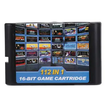 Игри касета 112 в 1, 16-битова Игра касета за Sega Megadrive Genesis, игри касета PAL и NTSC