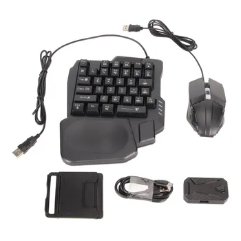 Набор от конвертори за клавиатура и мишка, Висока Чувствителност, ниска латентност, детска мишката RGB, Компактен конвертор за мобилни игри, жични за мобилни игри