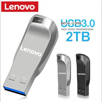 Метална U-диск, Lenovo 2 TB, 1 TB, 512 GB, Преносим Флаш памет, Високоскоростен Интерфейс USB 3.0 Type-C, Водоустойчив флаш диск Memoria Usb