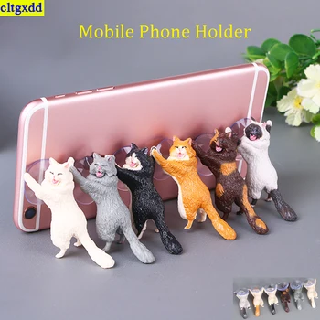 cltgxdd, 1 бр., универсален държач за мобилен телефон с хубав анимационни котка, тенис на автомобилния преносим притежателя на присоске