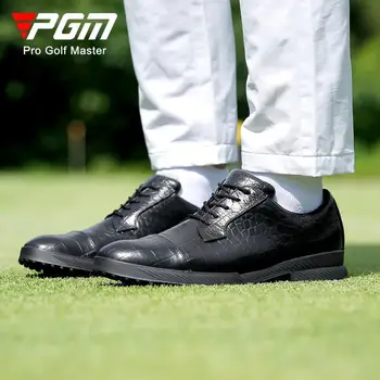 Мъжки обувки за голф PGM от крокодилска телешка кожа за бизнеса и спорта, устойчива на плъзгане обувки XZ287