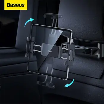 Baseus Кола за задната седалка за iPad, скоба за мобилен телефон, таблет, авто облегалката за глава, притежателят на 4,7-12,3 инча, универсален автомобилен аксесоар