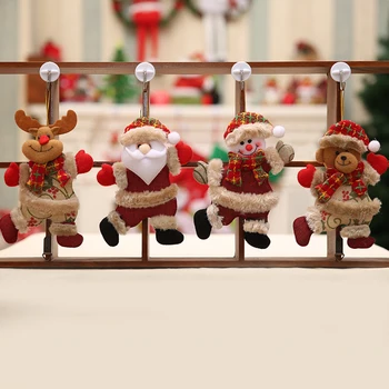 1БР Коледа Мультяшное Подвесное украшение на Дядо Коледа, Снежен човек Коледно Дърво, Кукла Висулка Коледен Коледен подарък Навидад Украса