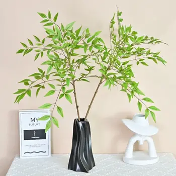 Ръчно имитация на Растителни композиции Nandina с една вилица и 2 вилици, гъвкави изкуствени растения, дълга парти