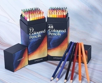 Взривоопасната канцелярский набор от цветни грифелей 72 цвят маслен цветен молив за чертане цветен молив дизайнерски четка