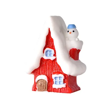 Коледна украса за дома, подарък за Коледа, Коледа, Снежен човек, Сладък дом, Микро-Снежна сцена, Поддържан украса