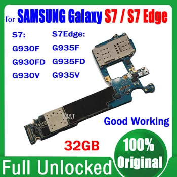 Безплатна Доставка до 32 GB дънна Платка За Samsung Galaxy S7 G930F G930FD G930V G930A S7 Edge G935F G935FD дънна Платка 100% Оригинал