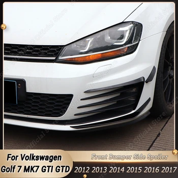 За Volkswagen Golf 7 MK7 GTI GTD 2012-2017 Автомобилни Предните Брони За Устни отдушник Довършителни Спойлер Canards Сплитер Тялото Тунинг