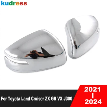 Тампон Върху Огледалото за задно виждане За Toyota Land Cruiser ZX GR VX J300 2021 2022 2023 2024 Хромирани Покриване на Страничните Огледала за Обратно виждане на Автомобила Аксесоари