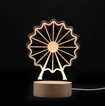3D led нощна светлина Творчески акрилни лампа за декорация на дома