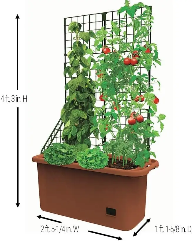 Кутия за поливане на Зеленчуци с Решетка Количка - Мобилен градина
