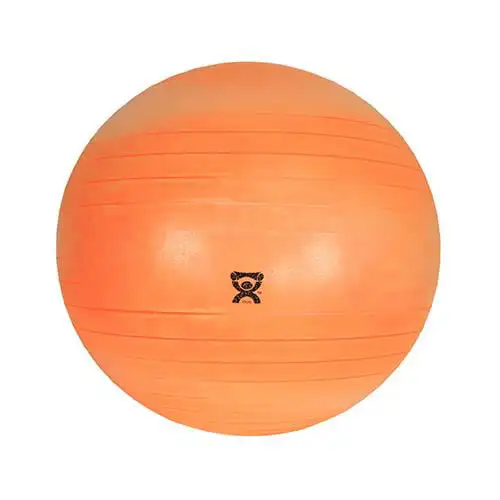 Надуваема топка за упражнения от ABS-пластмаса, оранжево, 21,7 инча