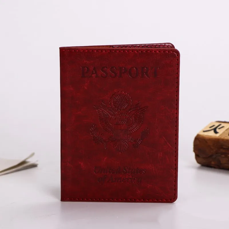 ПУ Персонализирани име, Индивидуални корици за паспорти, Пътен подарък, папка за събиране на паспорти, чанта за визитки, лого, Резбовани корица за документи